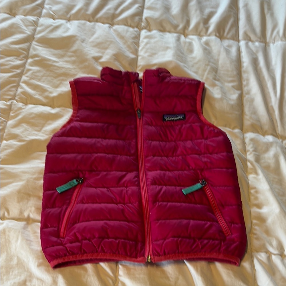 Patagonia pink Puffer Vest 4T